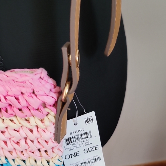 INC Colorful Striped Woven Crossbody Bag-NWT - Picture 4 of 10